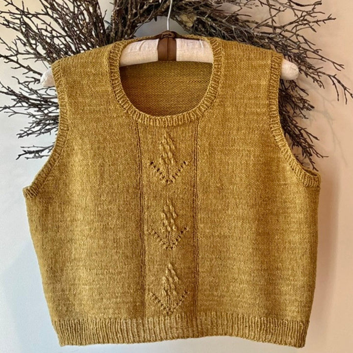 Lupine by the Loch Vest by Carolyn Holbrook in Lichen & Lace Rustic Heather Sport