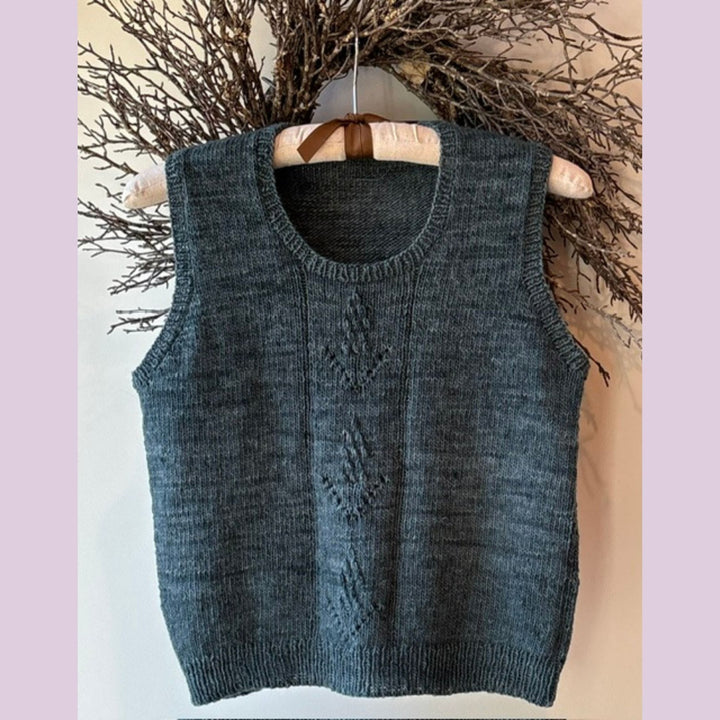 Lupine by the Loch Vest by Carolyn Holbrook in Lichen & Lace Rustic Heather Sport