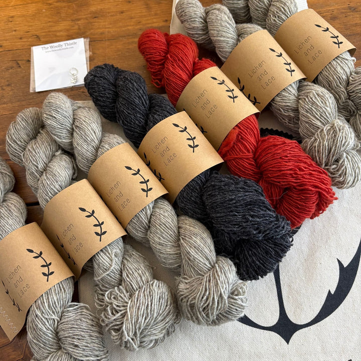 Springerle Pullover by Amy Christoffers in Lichen & Lace Rustic Heather Sport