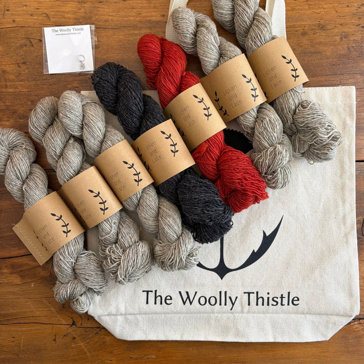 Springerle Pullover by Amy Christoffers in Lichen & Lace Rustic Heather Sport