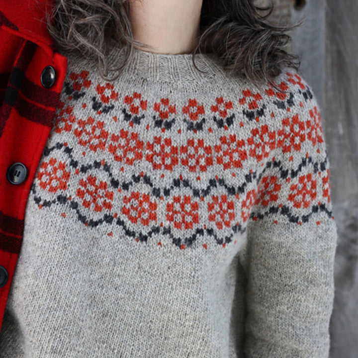 Springerle Pullover by Amy Christoffers in Lichen & Lace Rustic Heather Sport