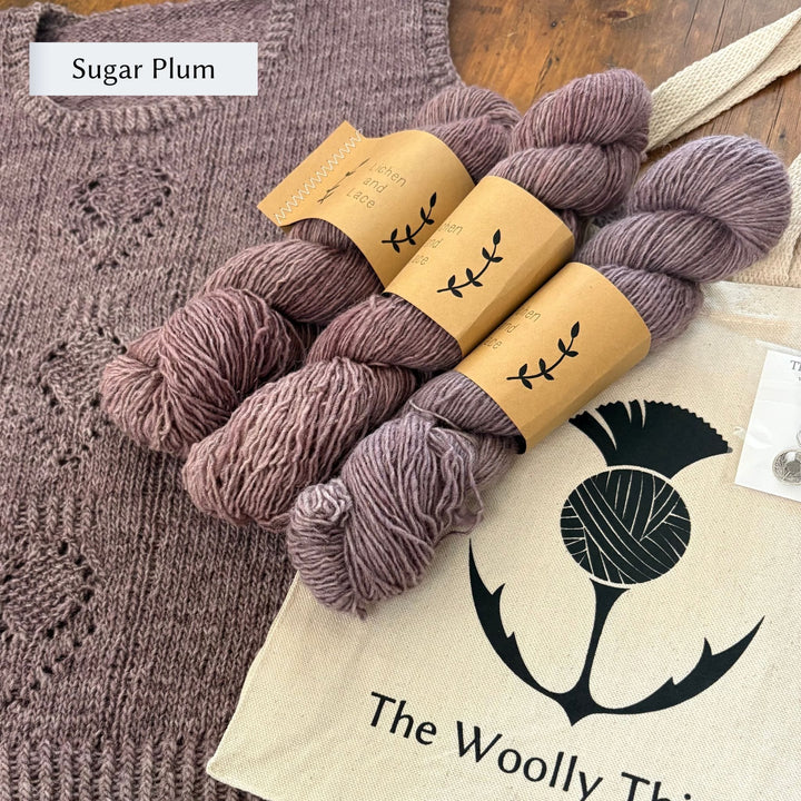 Thistle on the Moor Vest by Carolyn Holbrook Lichen & Lace Rustic Heather Sport