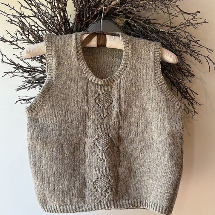 Thistle on the Moor Vest by Carolyn Holbrook Lichen & Lace Rustic Heather Sport