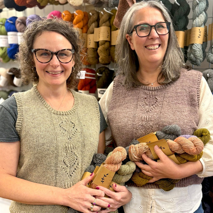 Thistle on the Moor Vest by Carolyn Holbrook Lichen & Lace Rustic Heather Sport