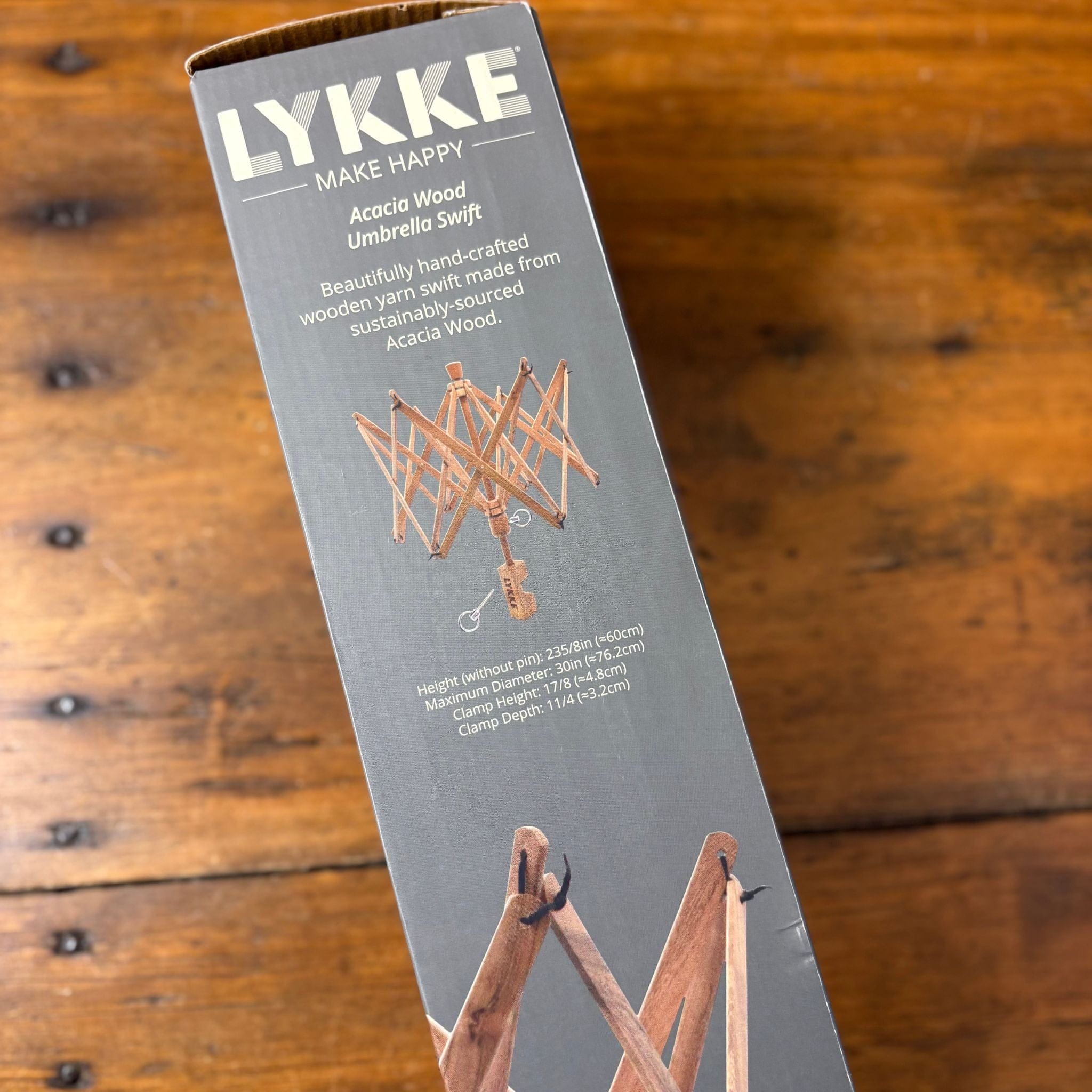 Lykke - Acacia Wood Umbrella Swift – The Woolly Thistle