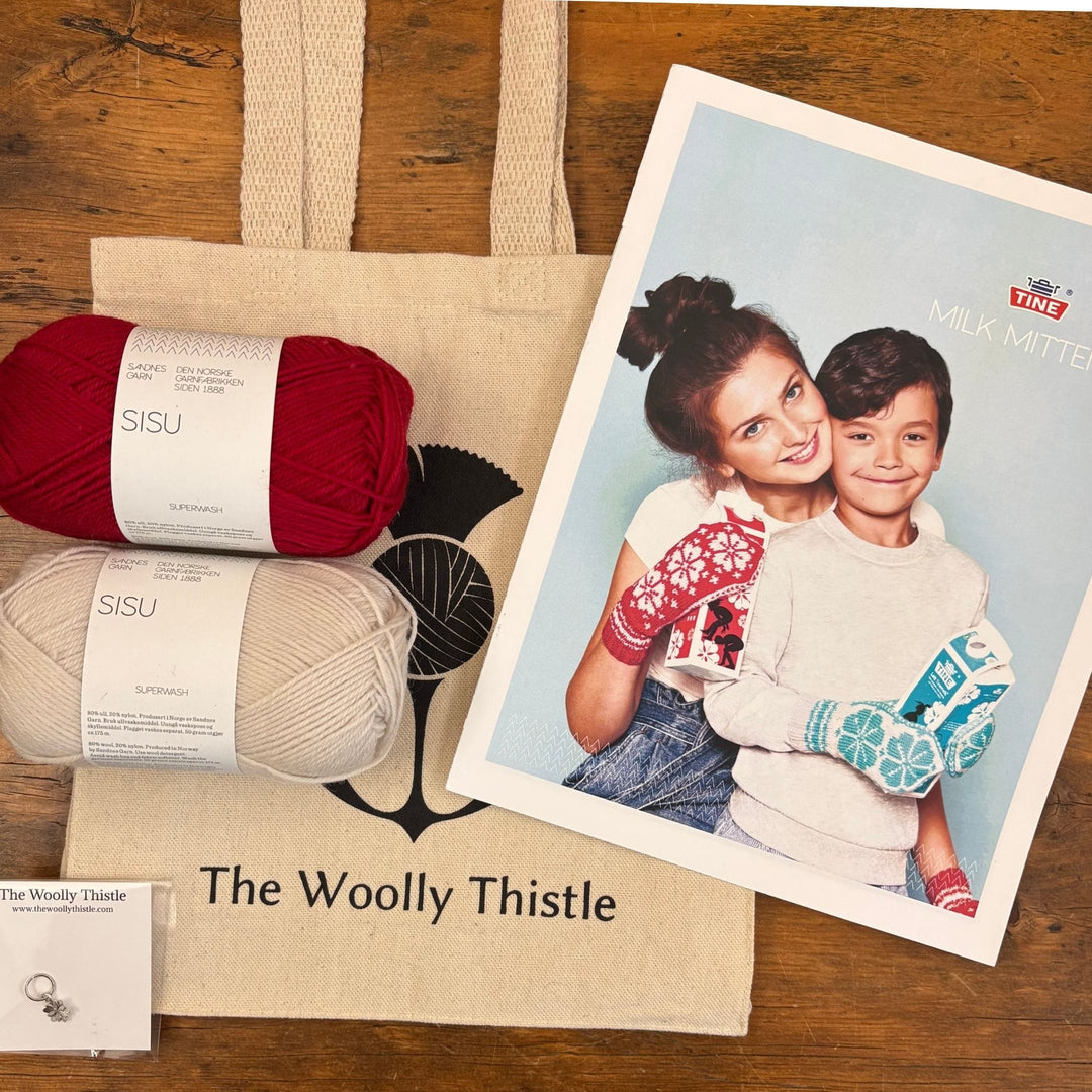 Tine Milk Mittens in Sandnes Garn Sisu