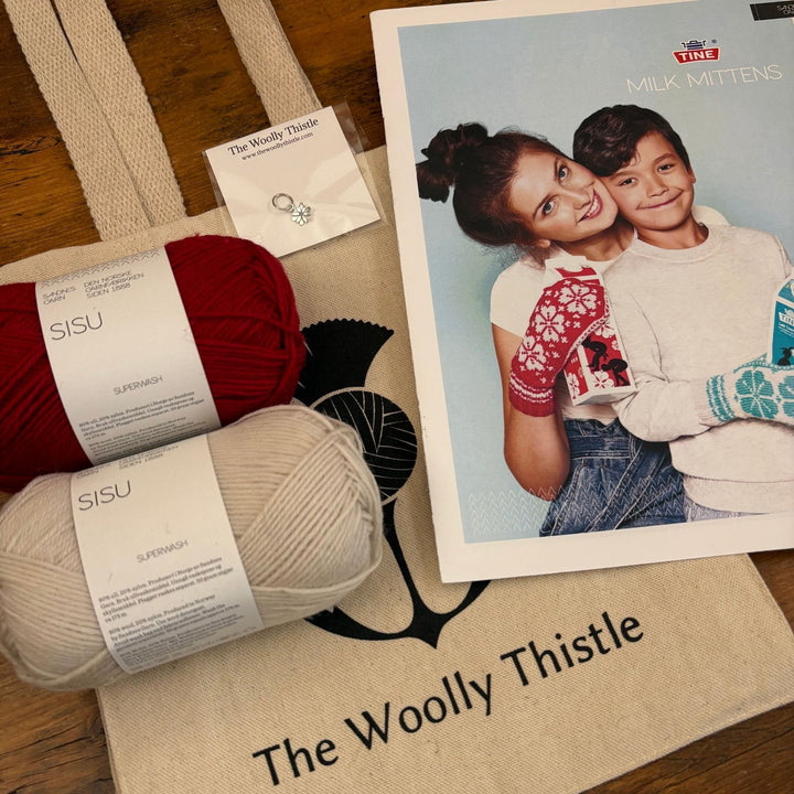 Tine Milk Mittens in Sandnes Garn Sisu