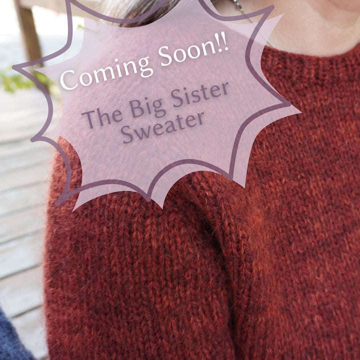 Vanilla's Big Sister Sweater by Corinne Tomlinson in Rauma Fivel and Plum