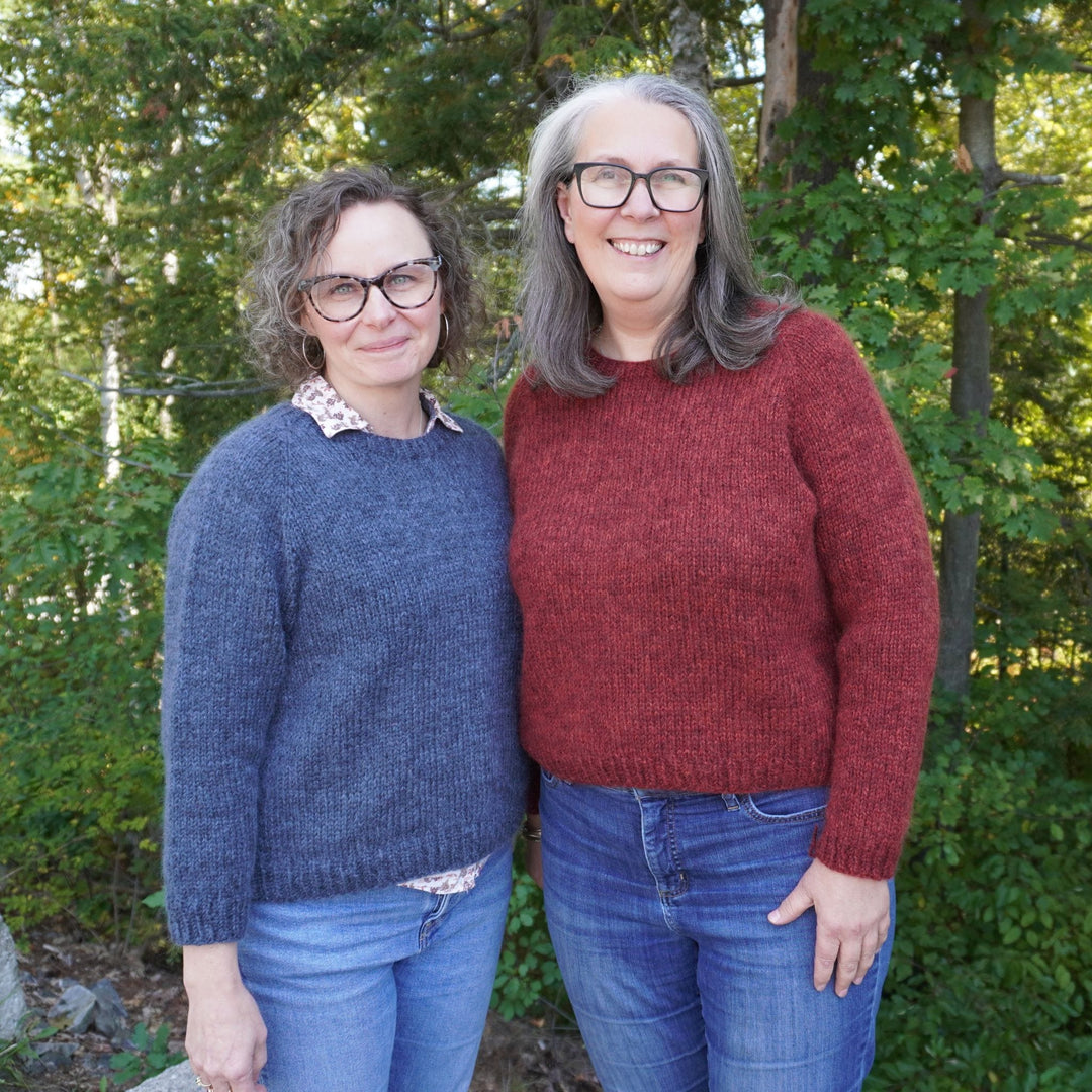 Vanilla's Big Sister Sweater by Corinne Tomlinson in Rauma Fivel and Plum