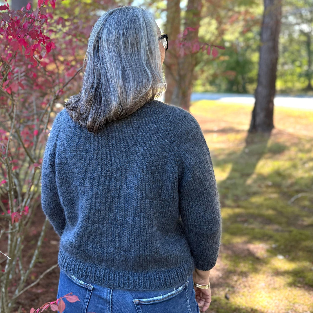 Vanilla's Big Sister Sweater by Corinne Tomlinson in Rauma Fivel and Plum