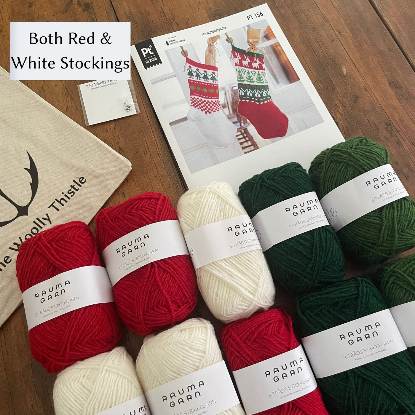 Christmas Stocking Kit with Rauma Strikkegarn