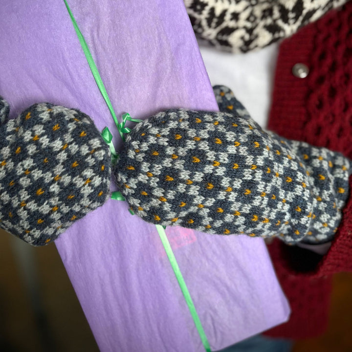 Findhorn Mittens Kit by Corinne Tomlinson in Rauma Finullgarn