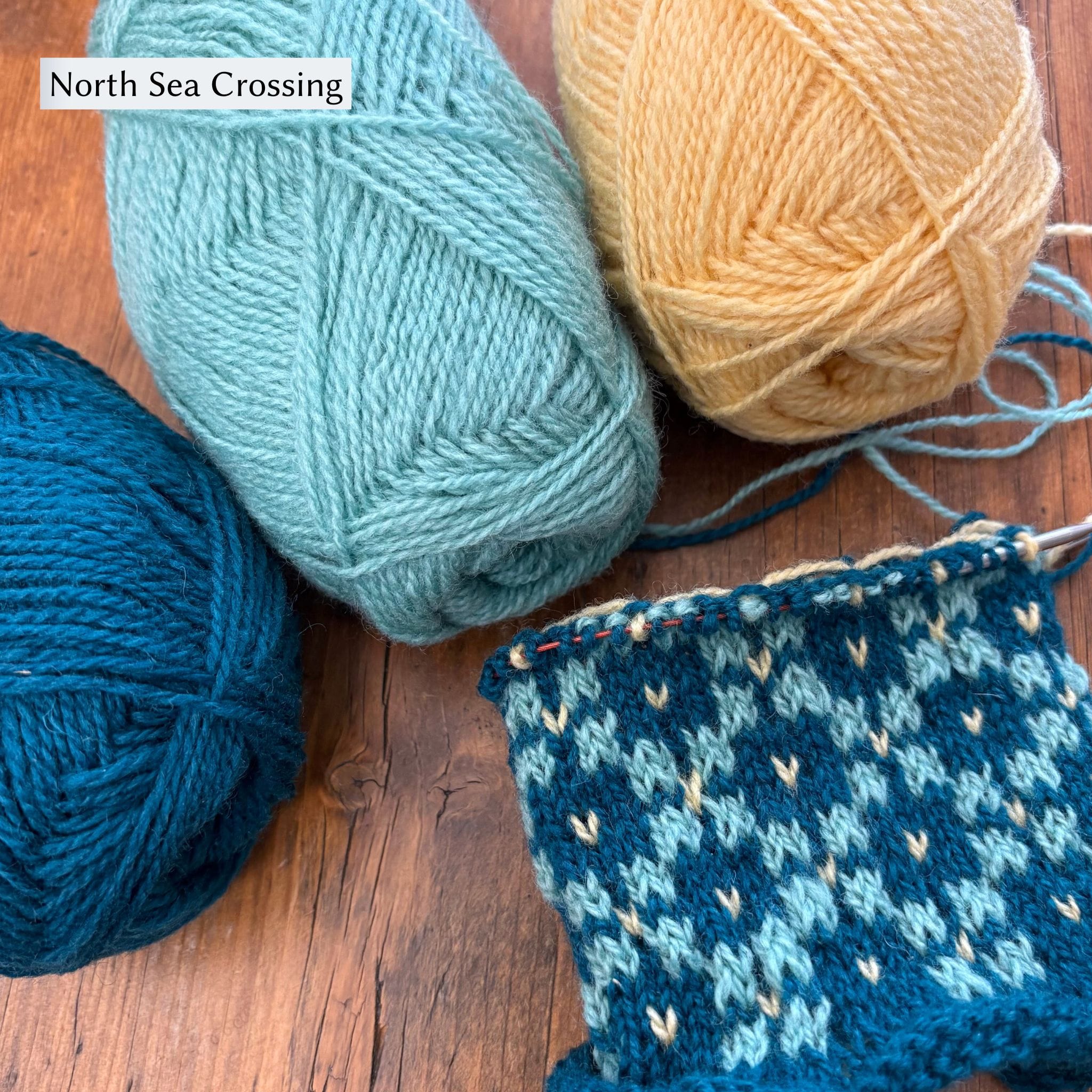 Findhorn Mittens Kit by Corinne Tomlinson in Rauma Finullgarn