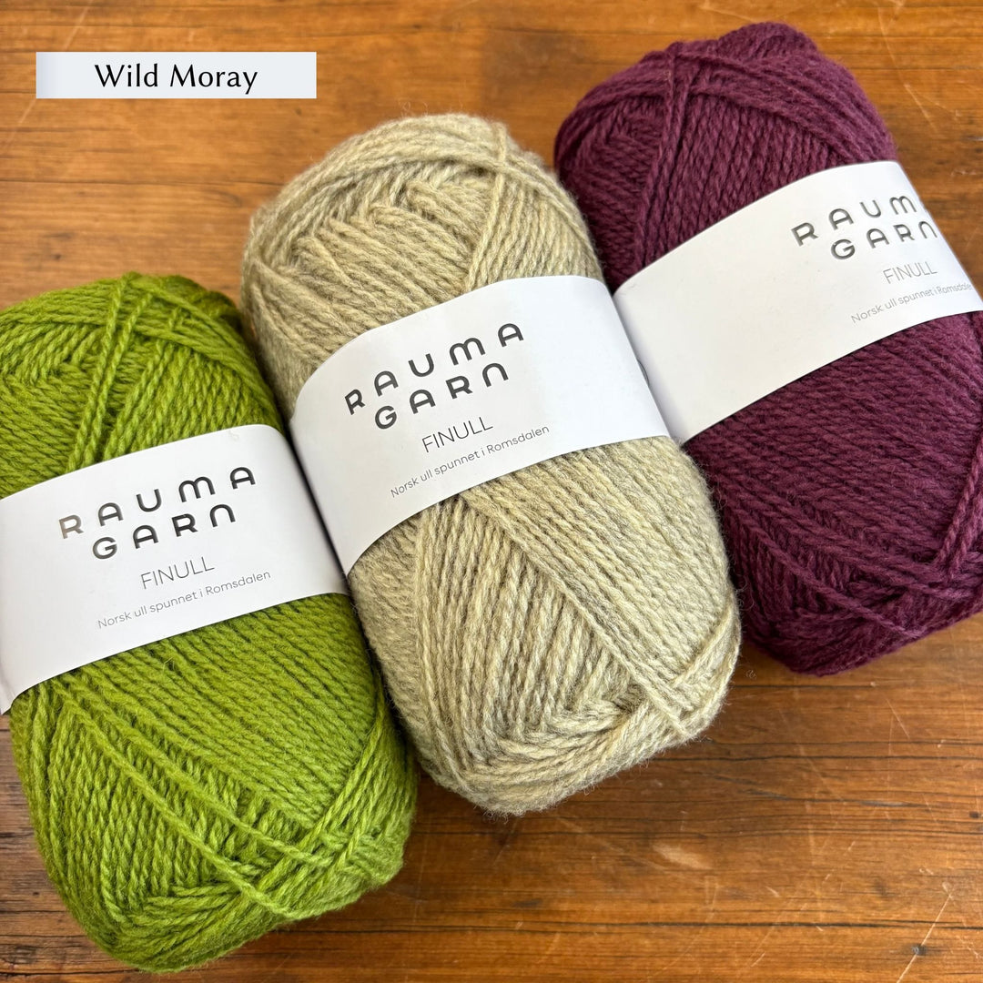 Findhorn Mittens Kit by Corinne Tomlinson in Rauma Finullgarn