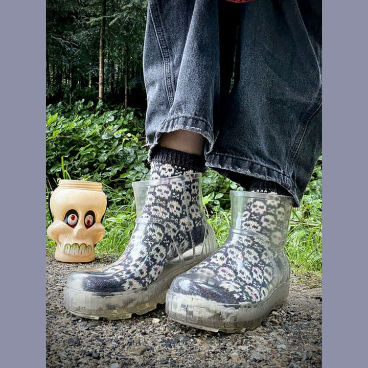 Spooktacular Socks by Stone Knits in Sisu