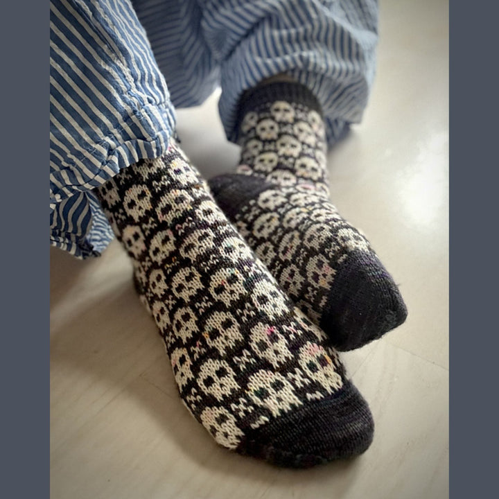 Spooktacular Socks by Stone Knits in Sisu