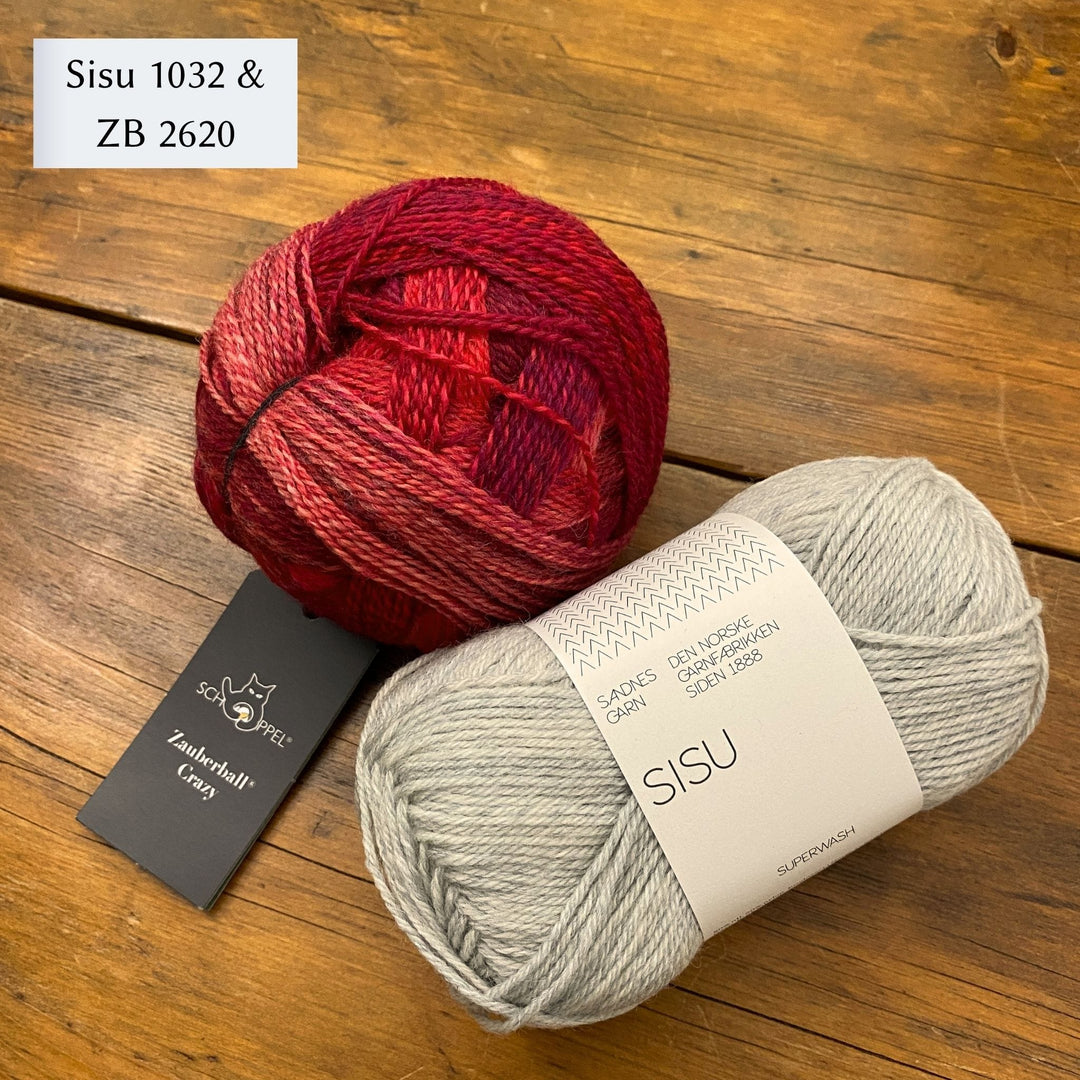 Under the Quilt Socks by Stone Knits in Sisu and Zauberball