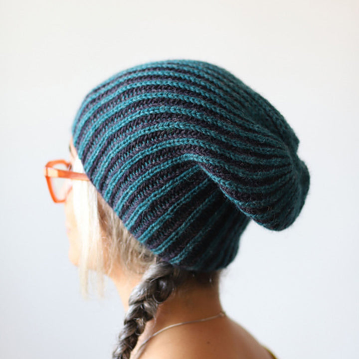 Beginner Brioche Slouch Hat by Lavanya Patricella in The Scottish Yarn Festival DK