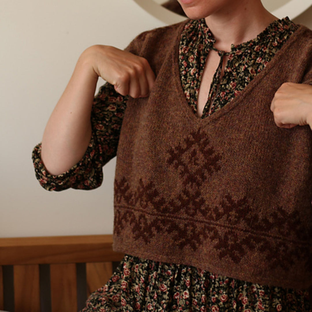 Forest Keys Vest by Teti Lutsak in Scottish Yarn Festival 4ply