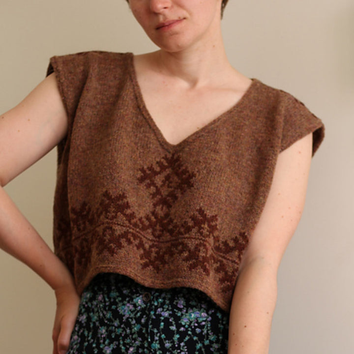 Forest Keys Vest by Teti Lutsak in Scottish Yarn Festival 4ply