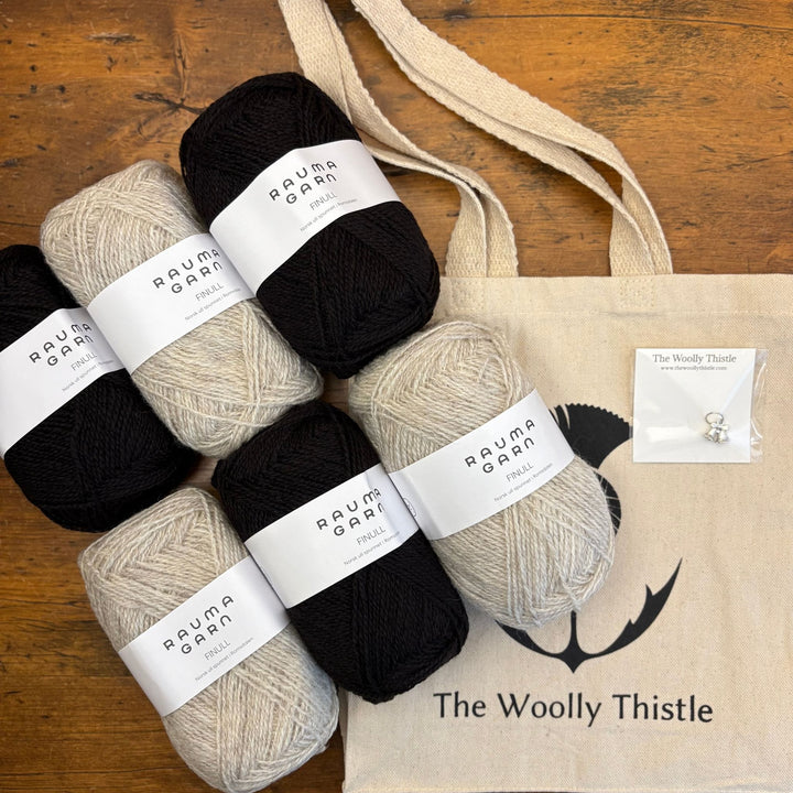 2-Color Tapestry Cowl Kit by Corinne Tomlinson in Rauma Finullgarn