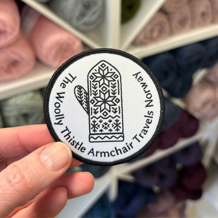 Armchair Travels Norway Woven Iron-On Patch