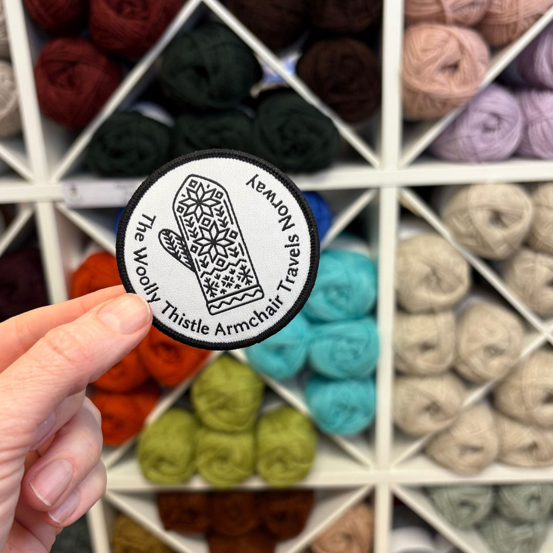 Armchair Travels Norway Woven Iron-On Patch