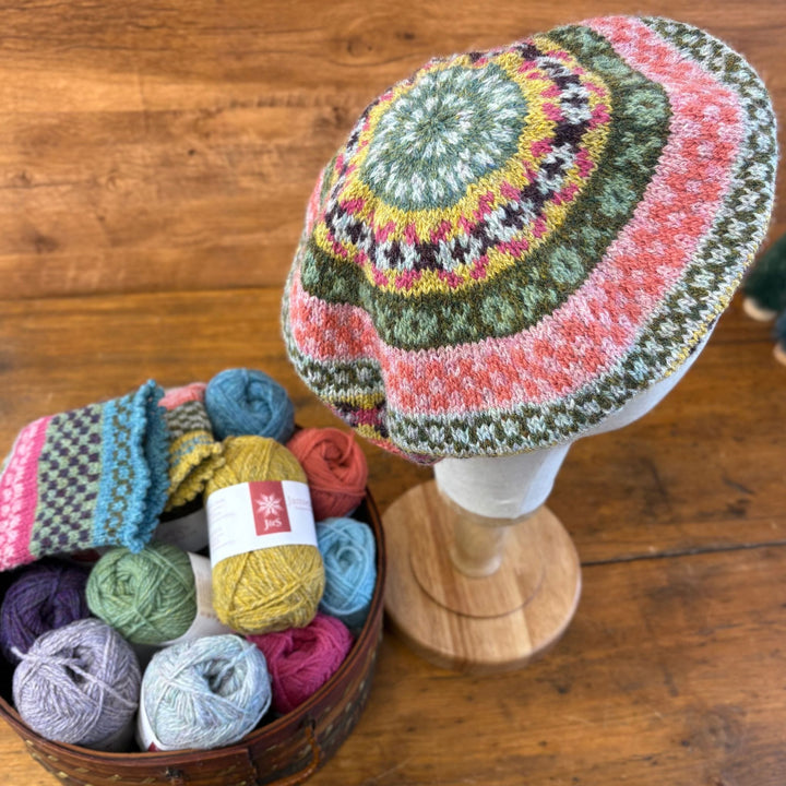 Dolly Mixtures Hat and Wristlets by Corinne Tomlinson in J&S 2ply