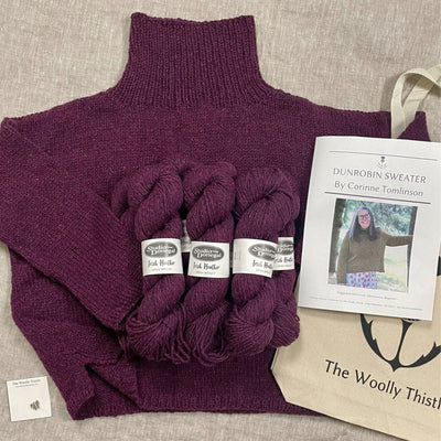 Dunrobin Sweater Kit in Studio Donegal Irish Heather