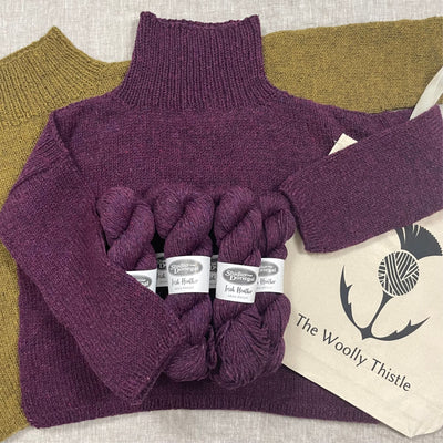 Dunrobin Sweater Kit in Studio Donegal Irish Heather