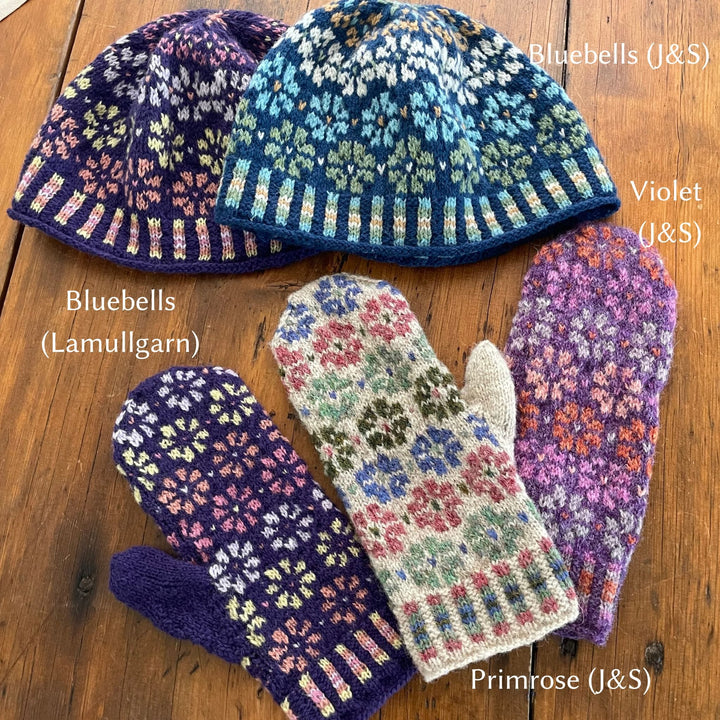 Flowers of Fortrose Hat & Mittens Kit - J&S 2ply