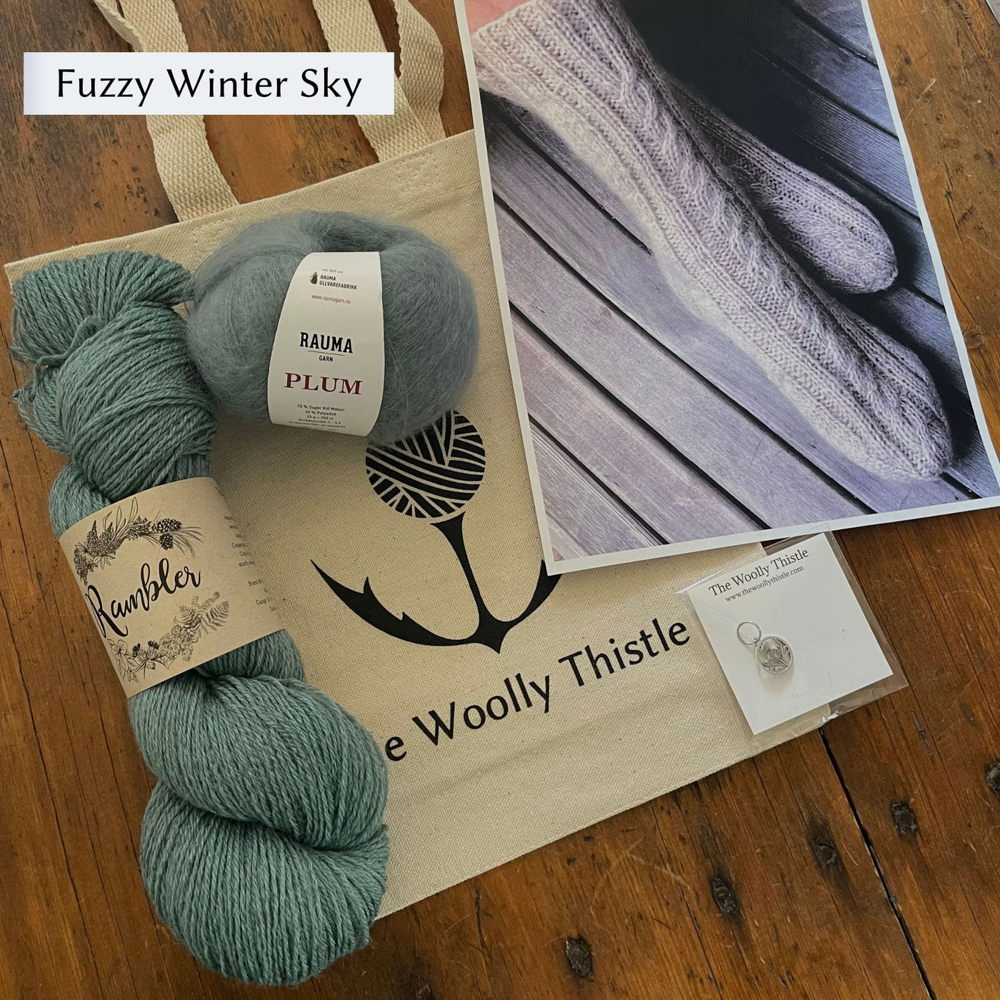 Fuzzypeg Socks by Mary O'Shea in Rambler
