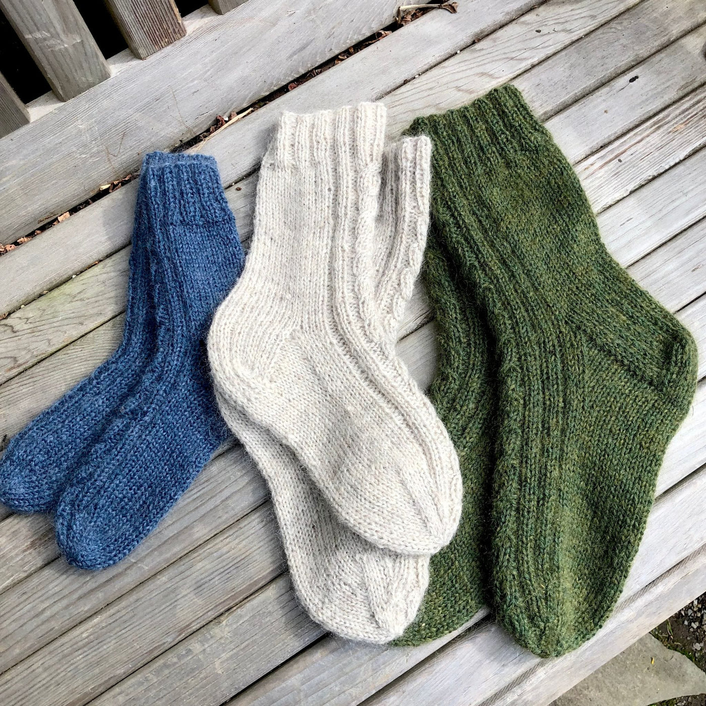 Fuzzypeg Socks by Mary O'Shea in Rambler