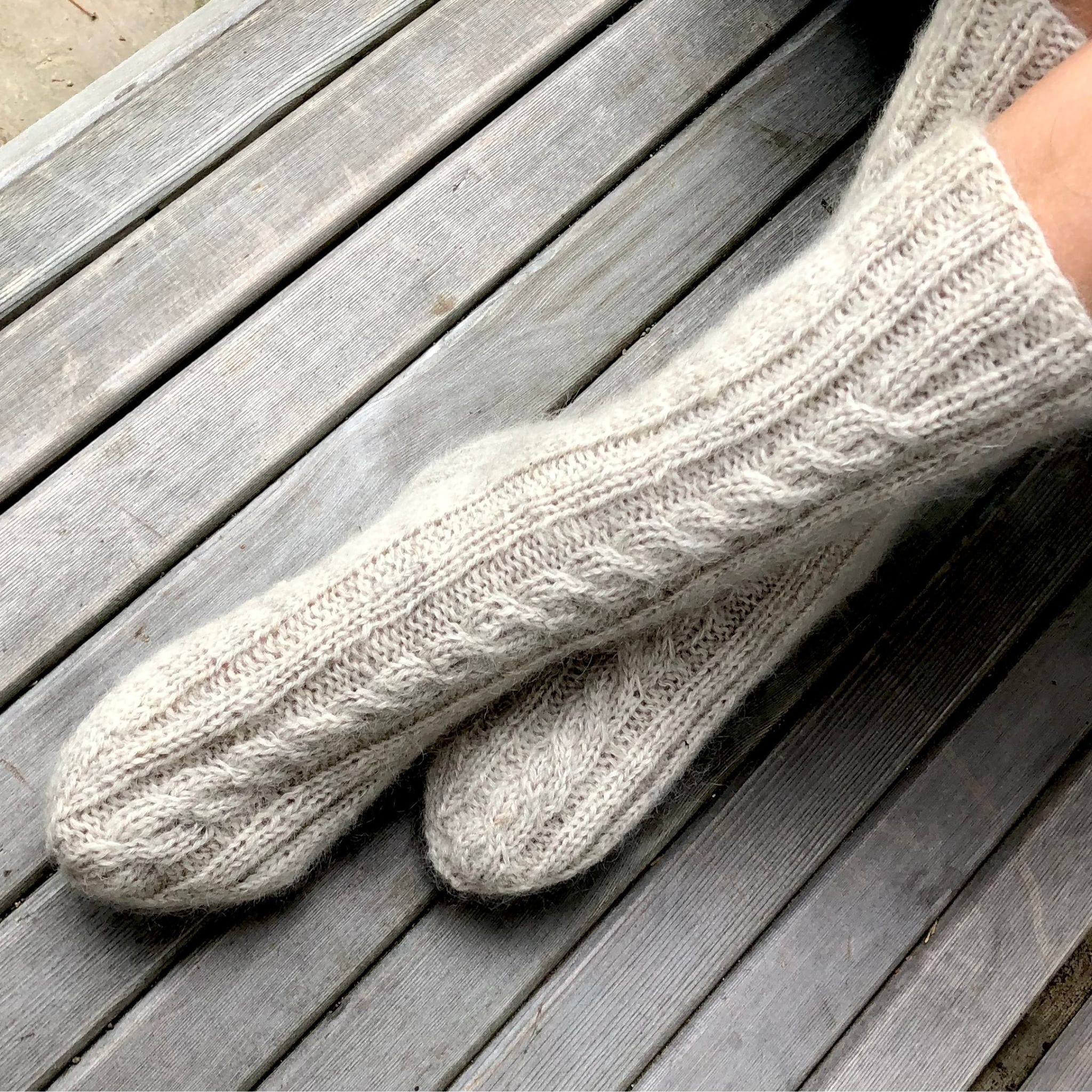 Nordpol Men's Wool Socks – Made In Germany, Natural Norwegian Style, Cozy Hand-Knitted Look