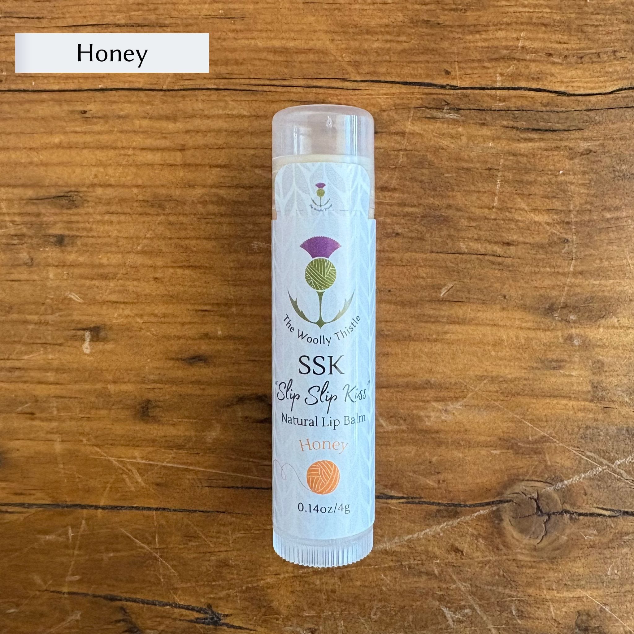 The Woolly Thistle SSK "Slip Slip Kiss" Natural Lip Balm