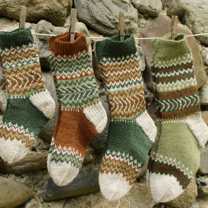 Maine Island Socks by Mary O'Shea in Rambler