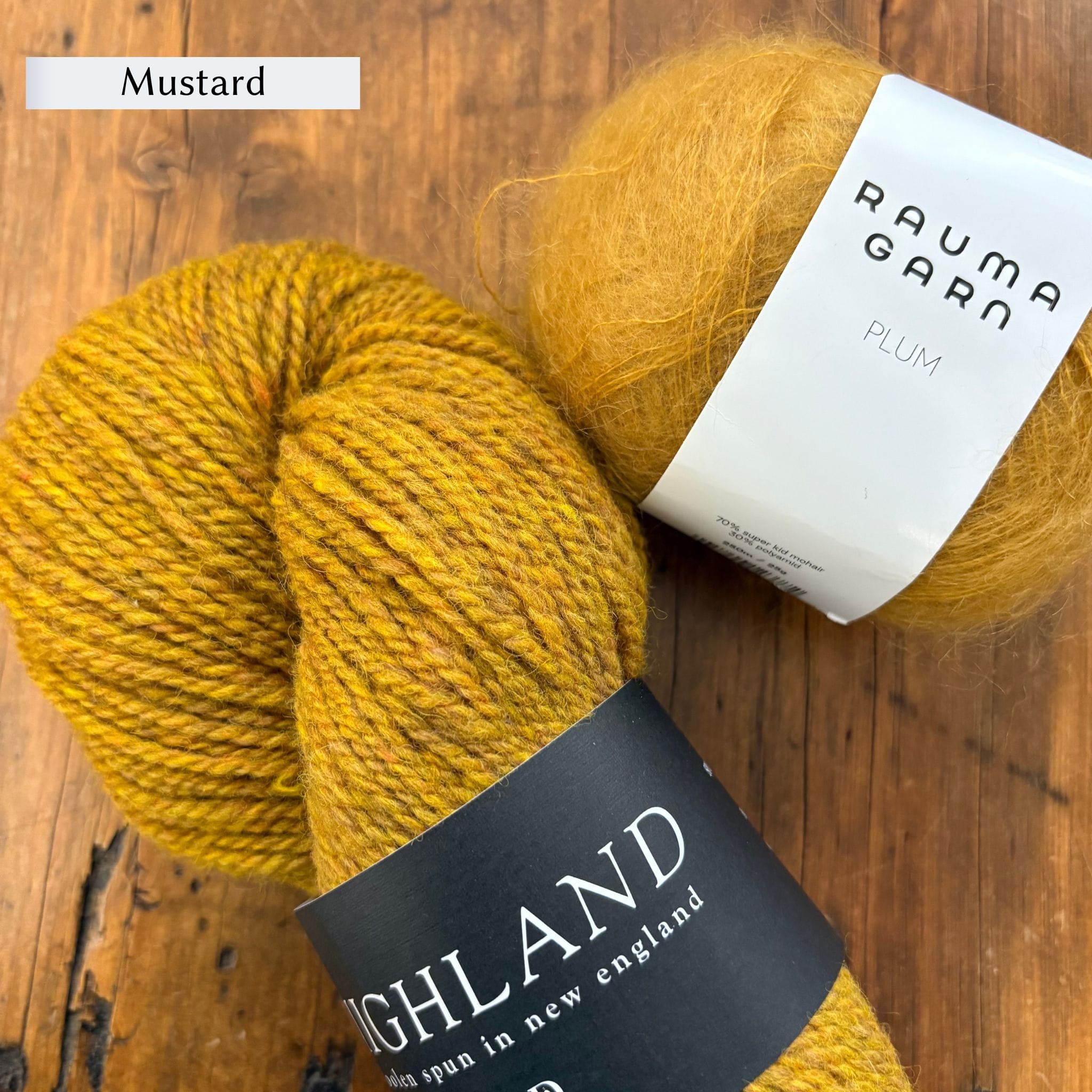 Vanilla's Big Sister Sweater by Corinne Tomlinson in Harrisville Designs Highland & Rauma Plum