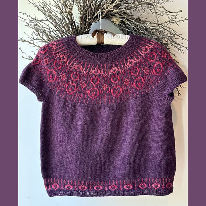 Raining Hearts & Flowers Vest by Carolyn Holbrook in Yarnadelic