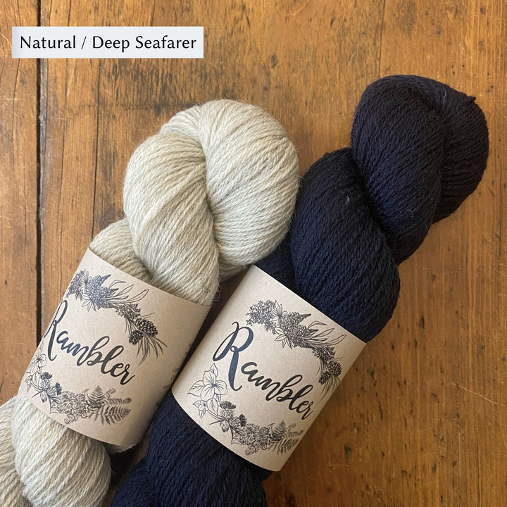 Sawtooth Mountains Socks in Rambler by Virginia Sattler-Reimer