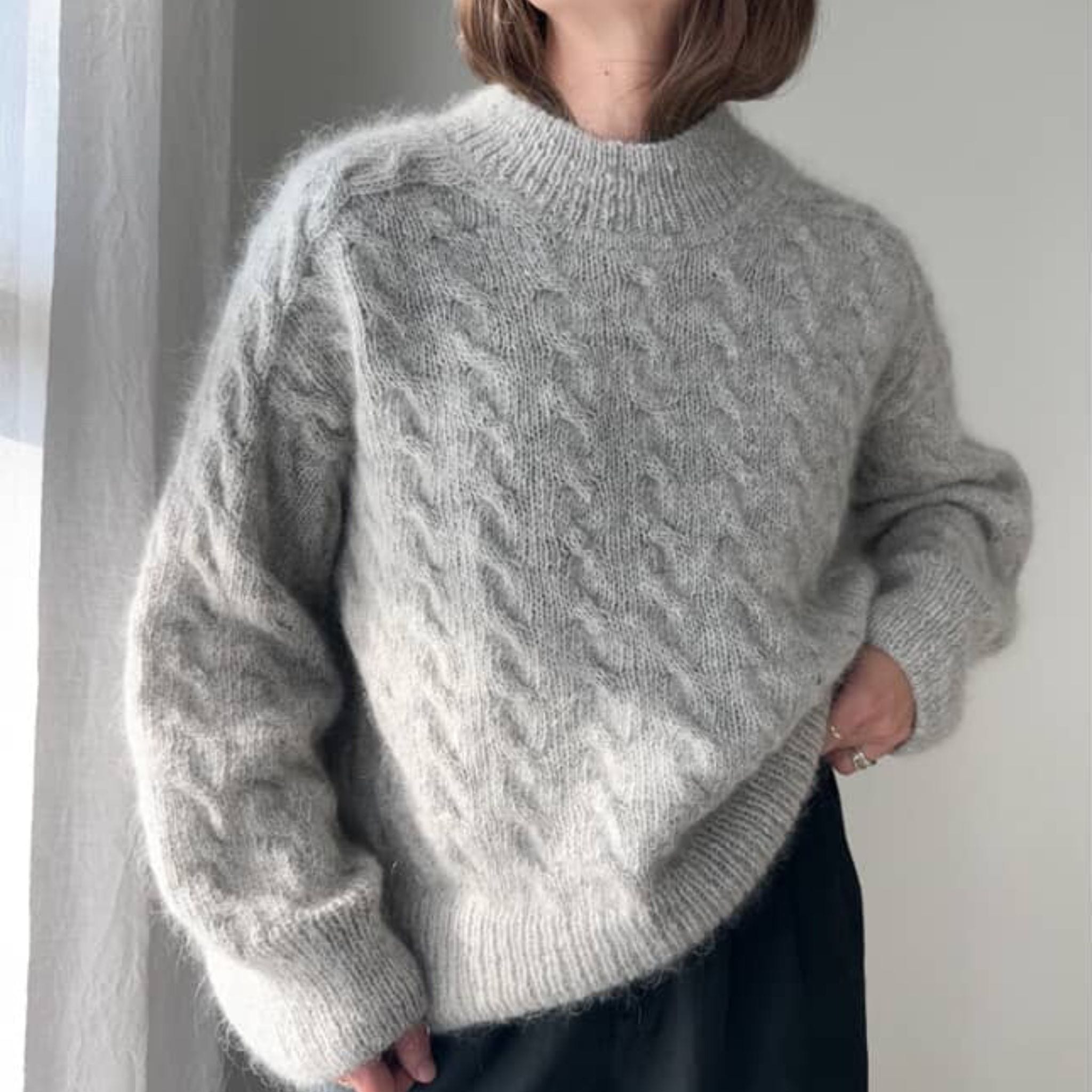 Shoreline Sweater by Ozetta in Fjallalopi and Le Petit Silk