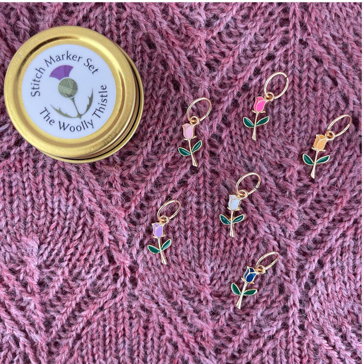 Spring Bouquet Stitch Marker Set