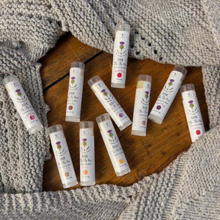 The Woolly Thistle SSK "Slip Slip Kiss" Natural Lip Balm