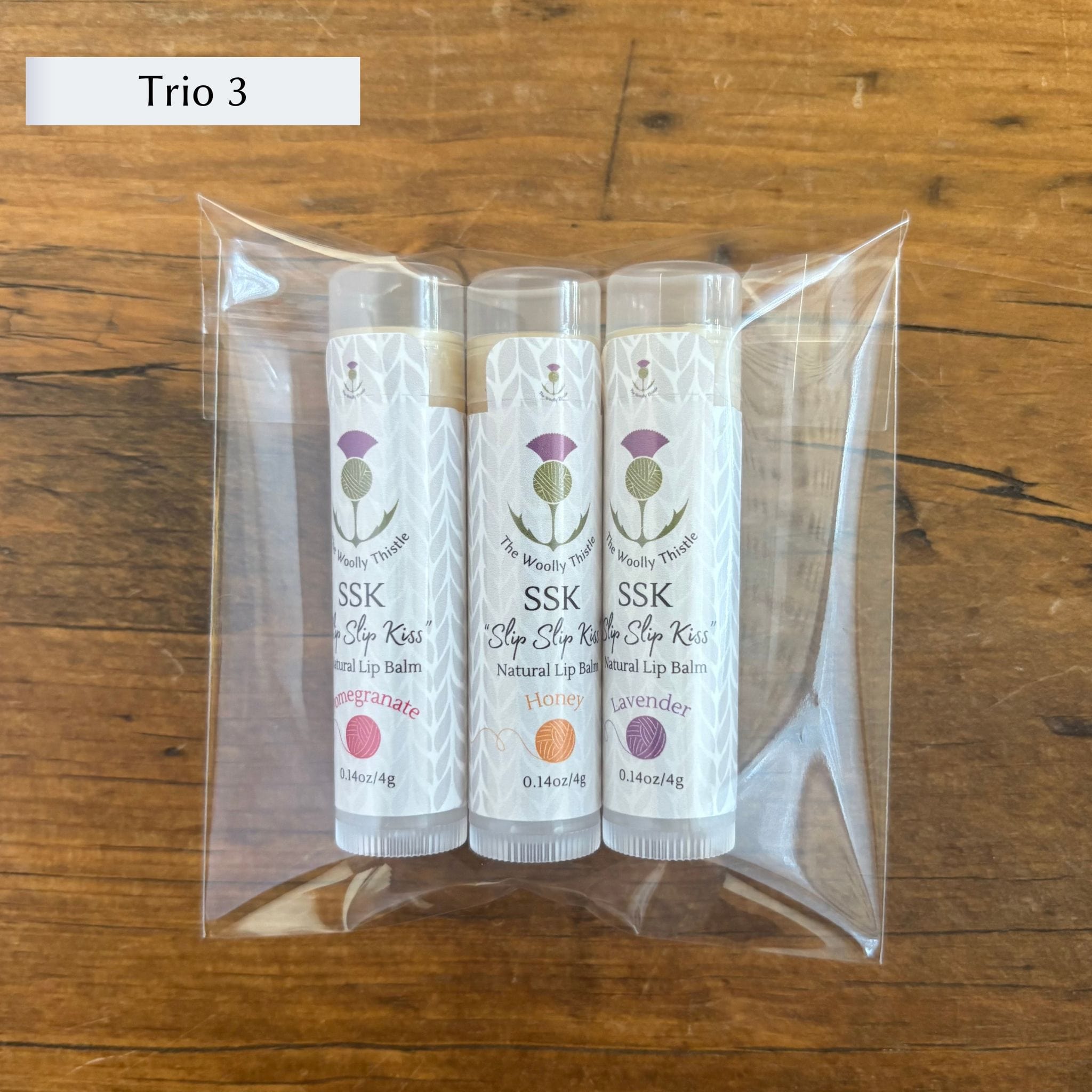 The Woolly Thistle SSK "Slip Slip Kiss" Natural Lip Balm