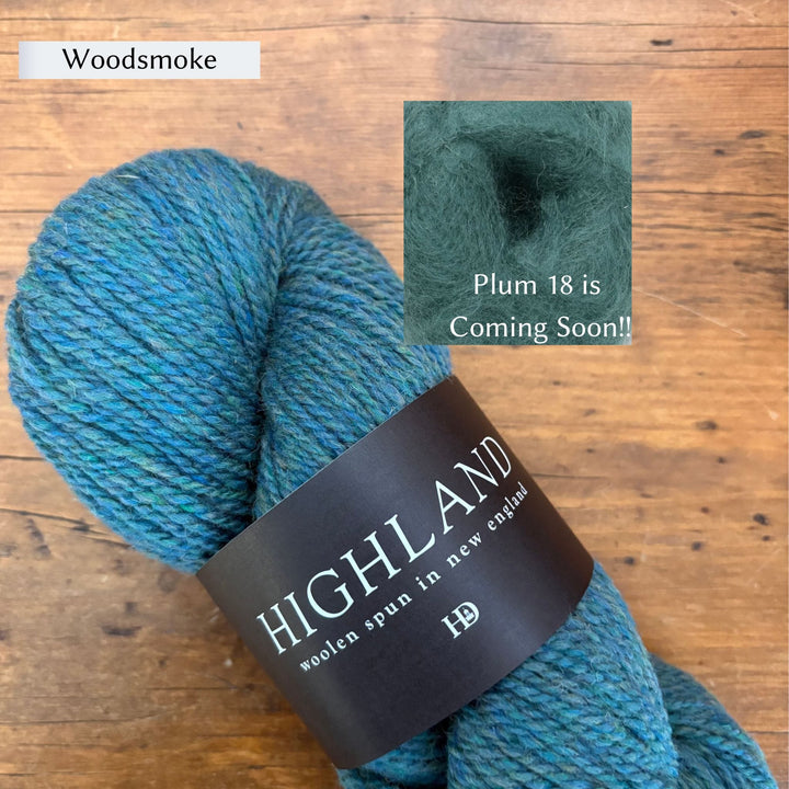 Vanilla's Big Sister Sweater by Corinne Tomlinson in Harrisville Designs Highland & Rauma Plum