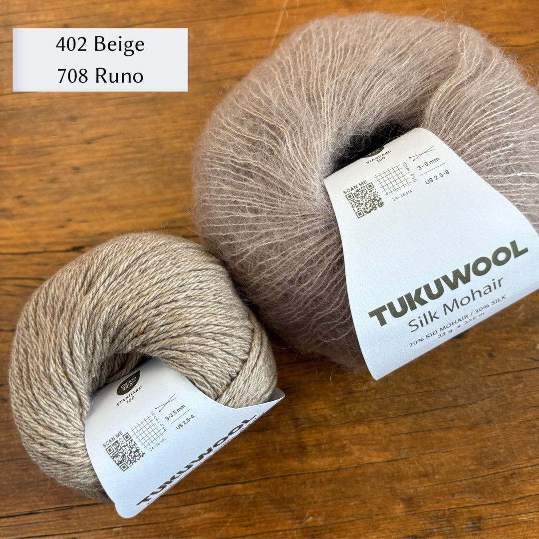 Distance Scarf DK by Olga Putano Designs in Tukuwool Cashmere Silk 4ply & Silk Mohair