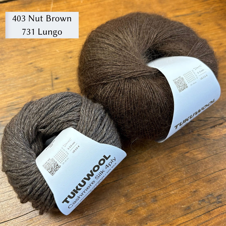 Distance Scarf DK by Olga Putano Designs in Tukuwool Cashmere Silk 4ply & Silk Mohair