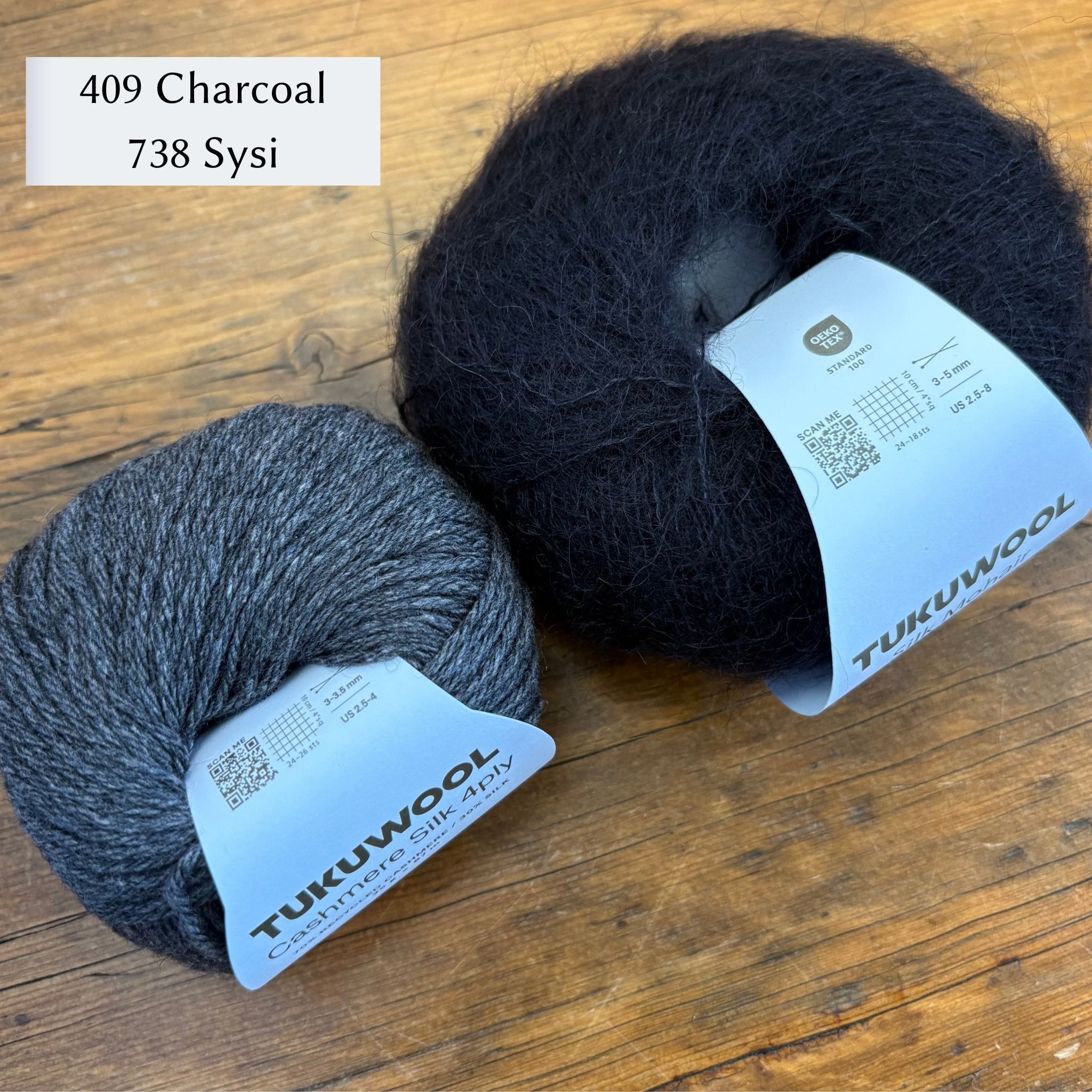 Distance Scarf DK by Olga Putano Designs in Tukuwool Cashmere Silk 4ply & Silk Mohair