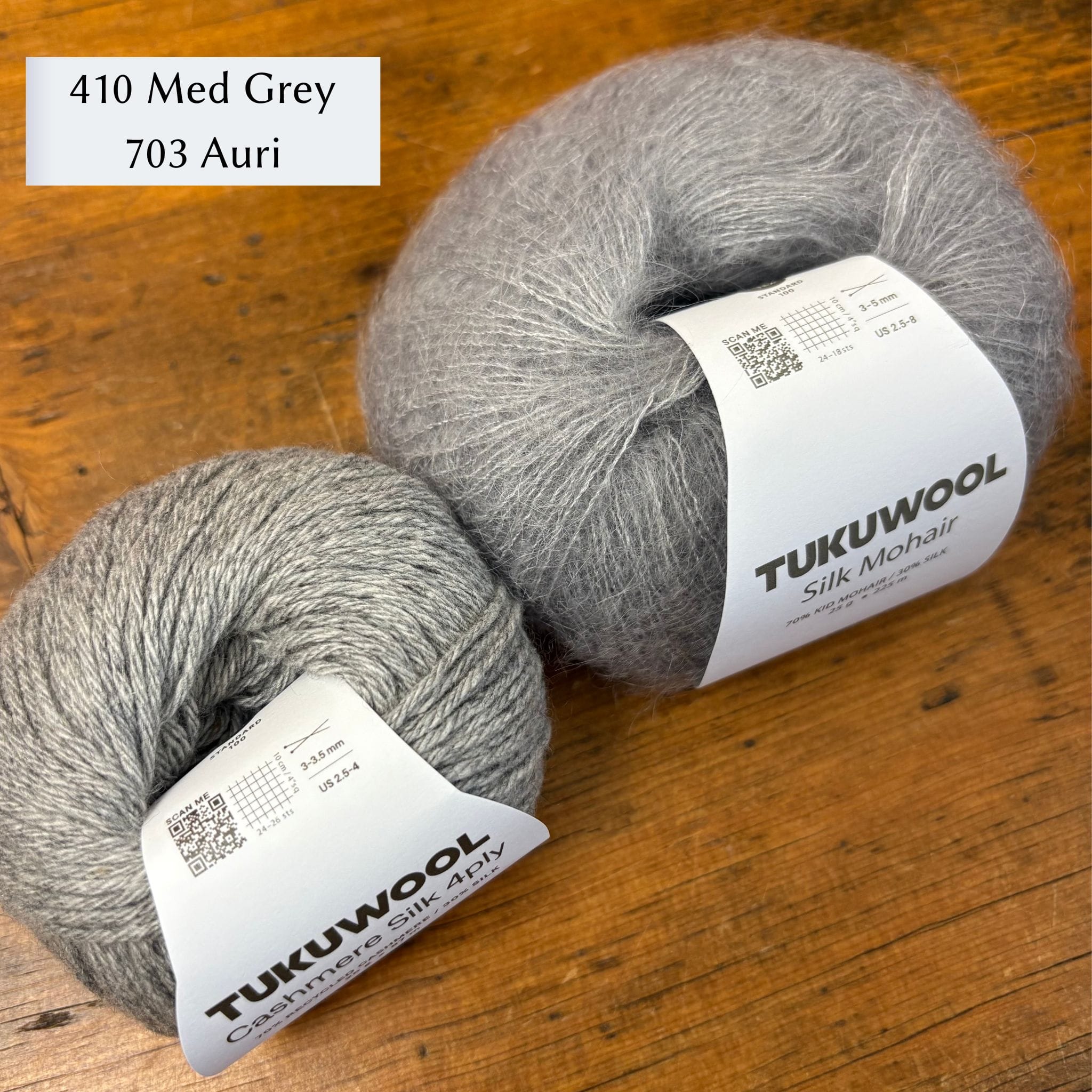 Distance Scarf DK by Olga Putano Designs in Tukuwool Cashmere Silk 4ply & Silk Mohair