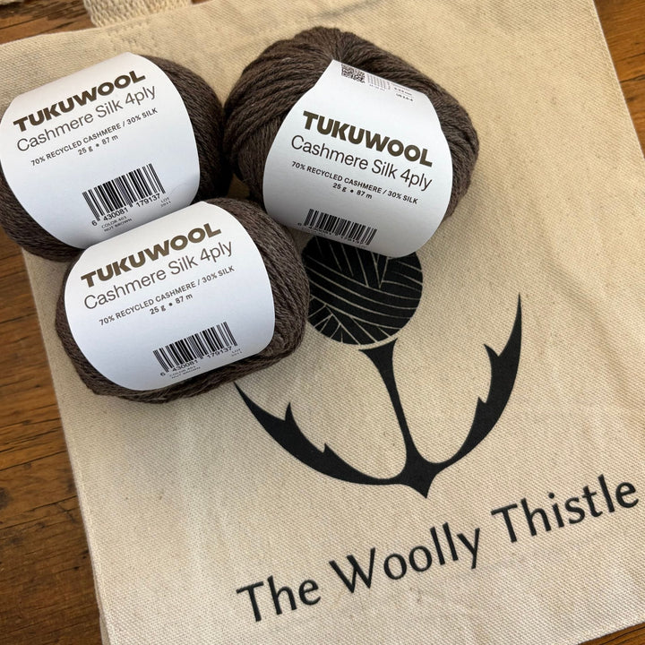 Distance Scarf by Olga Putano Designs in Tukuwool Cashmere Silk 4ply