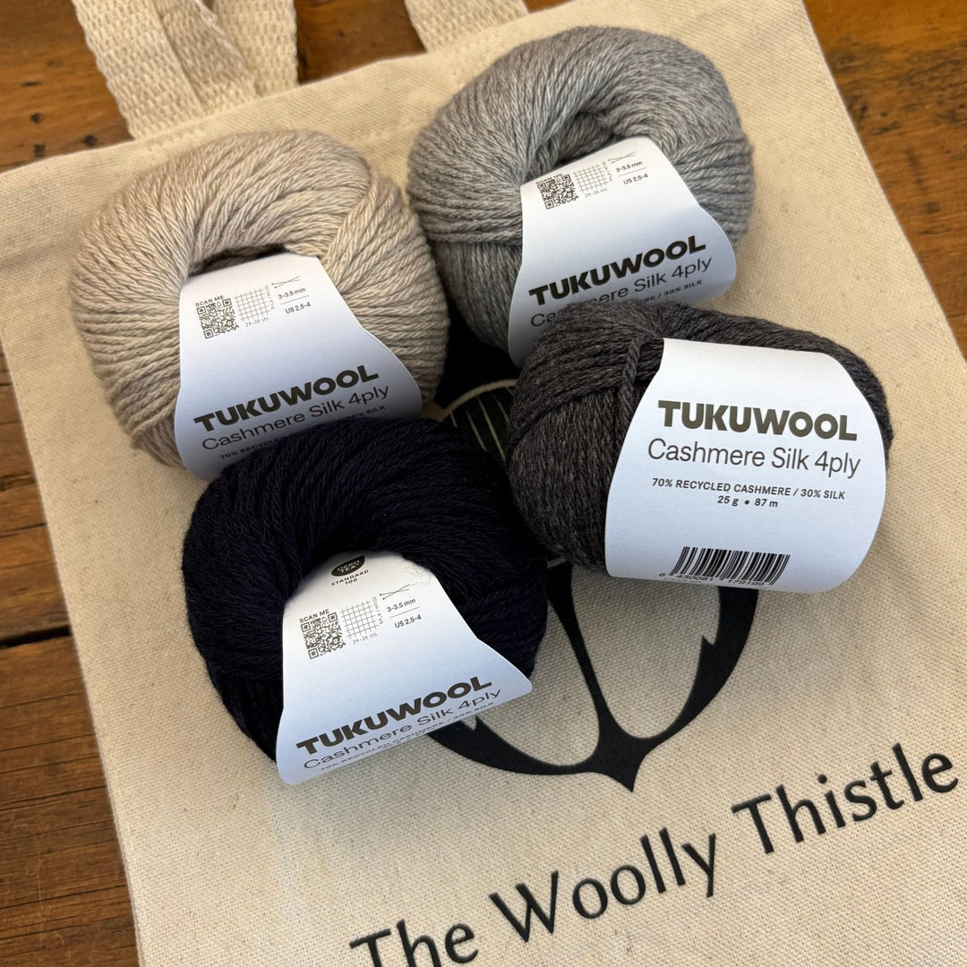 Distance Scarf by Olga Putano Designs in Tukuwool Cashmere Silk 4ply